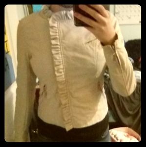 White leather jacket